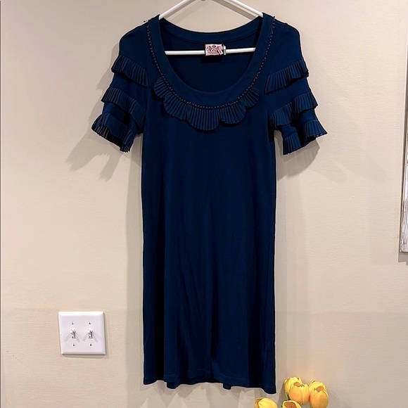🔥Kuicy Couture Navy Blue Short Sleeve Dress🔥 - Picture 1 of 7